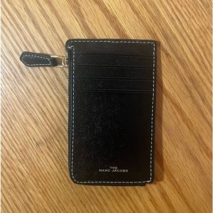 Marc Jacobs card holder wallet key chain black leather